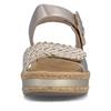Rieker Double Velcro Strap Sandal - Light Brass Combi